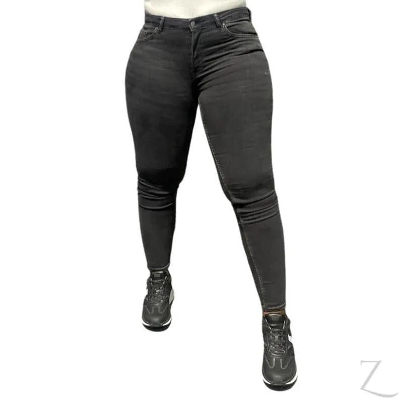 Ladies High Rise Super Skinny Strong Stretchy Denim Jeans | Plain | "Futhi"