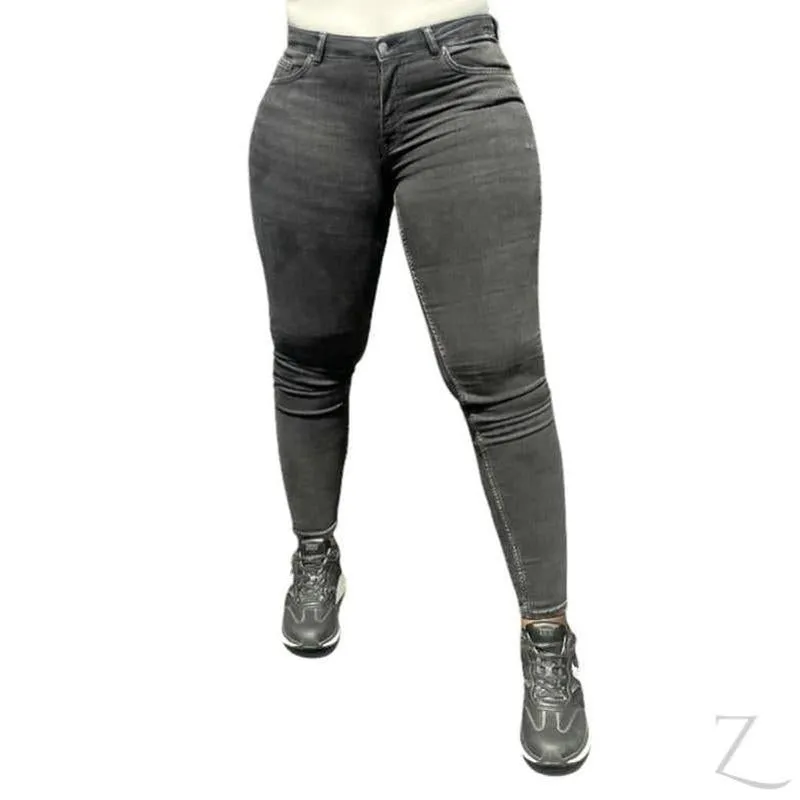 Ladies High Rise Super Skinny Strong Stretchy Denim Jeans | Plain | "Futhi"