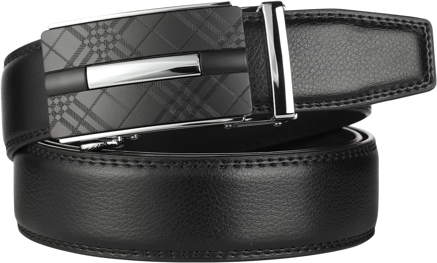 Lavemi Men's Real Leather Ratchet Dress Casual Belt, Cut to Exact Fit,Elegant Gift Box