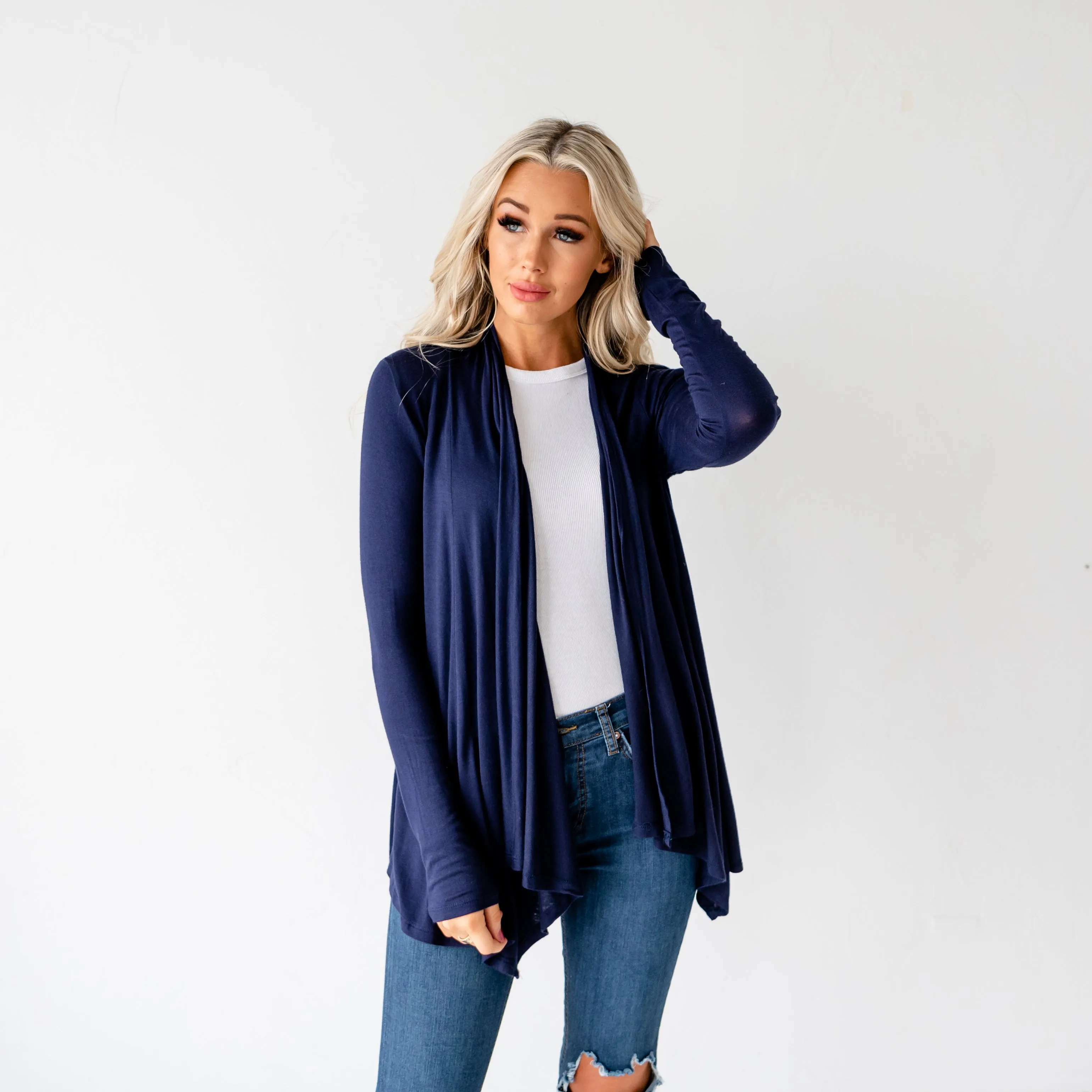 Lia Fall Cardigan - Navy