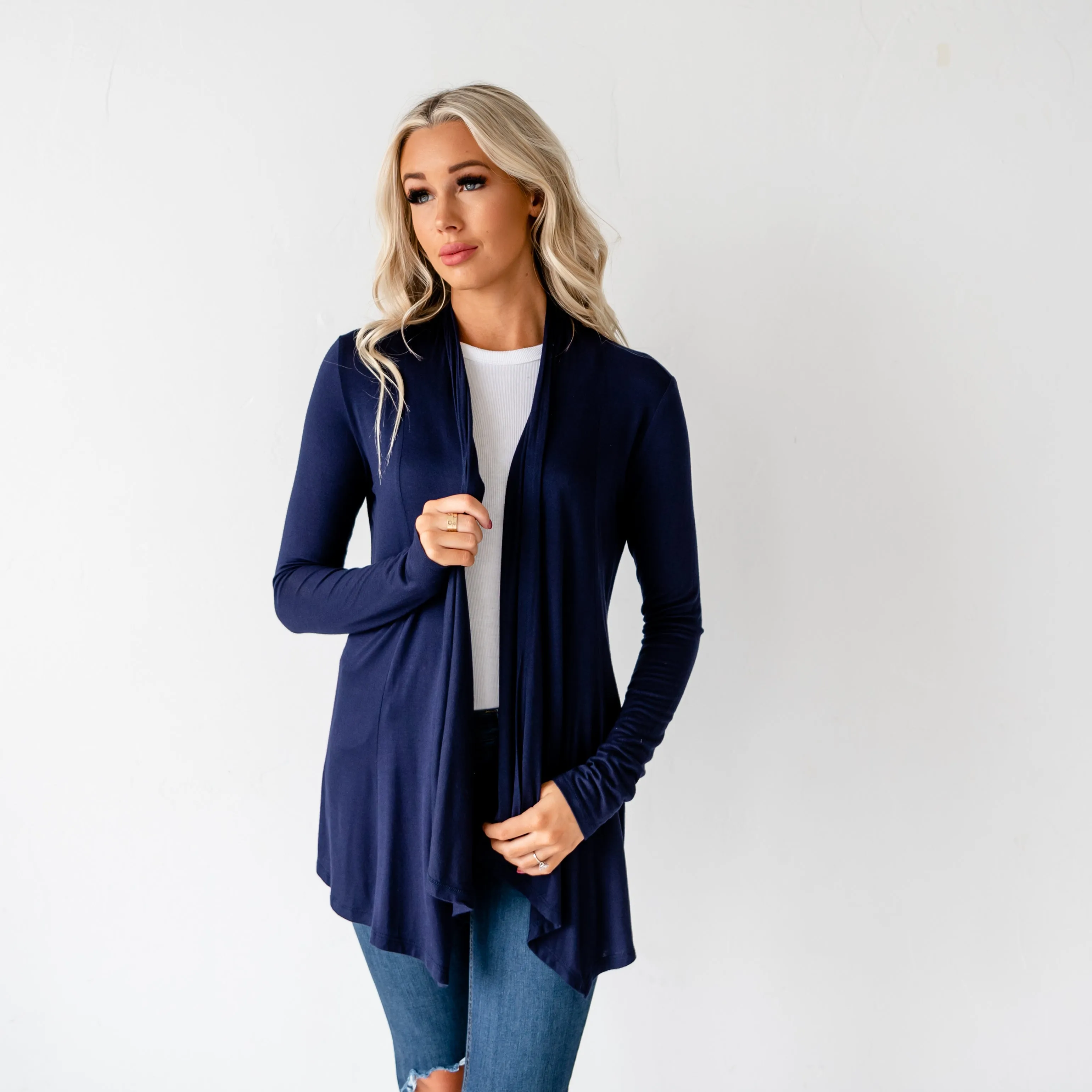 Lia Fall Cardigan - Navy