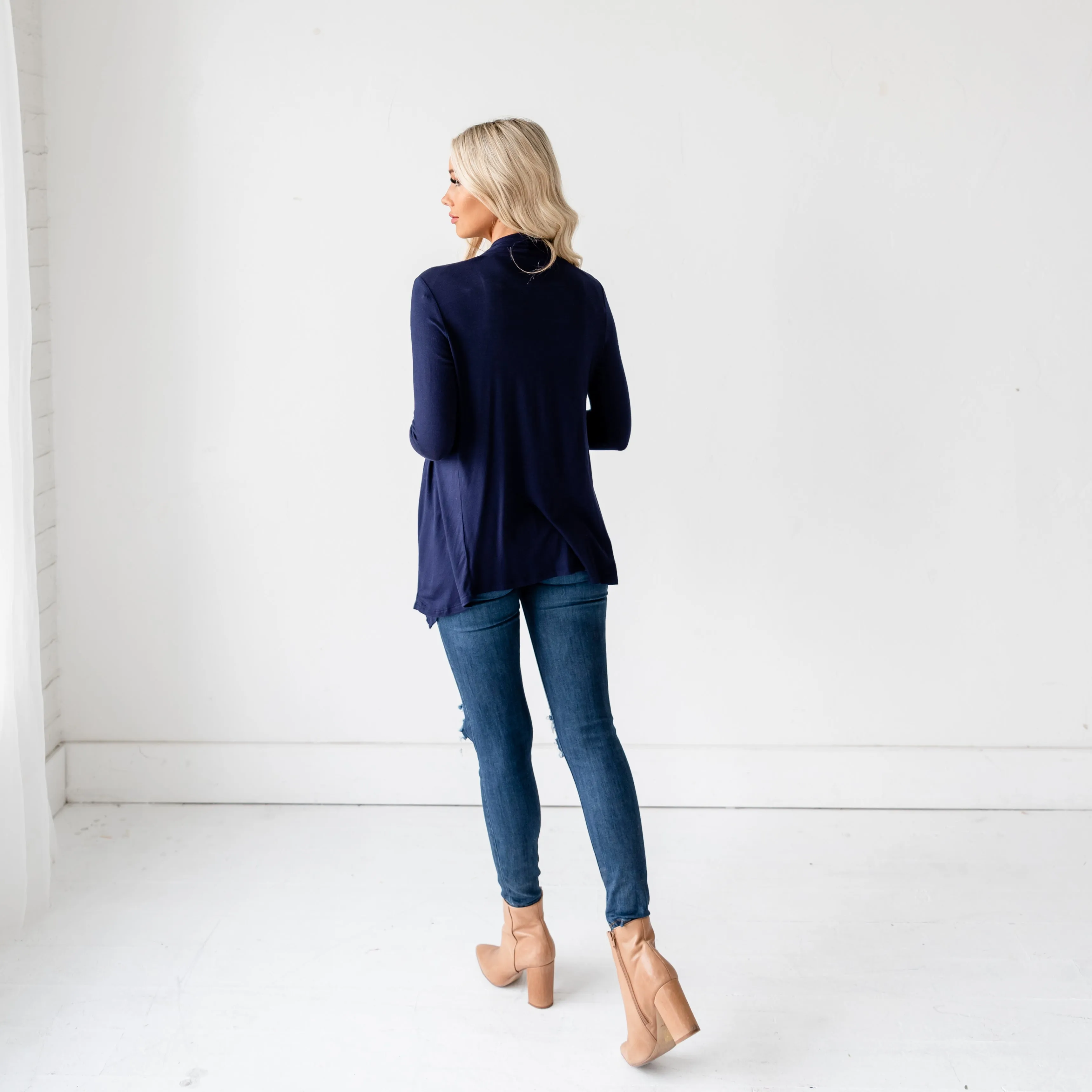 Lia Fall Cardigan - Navy