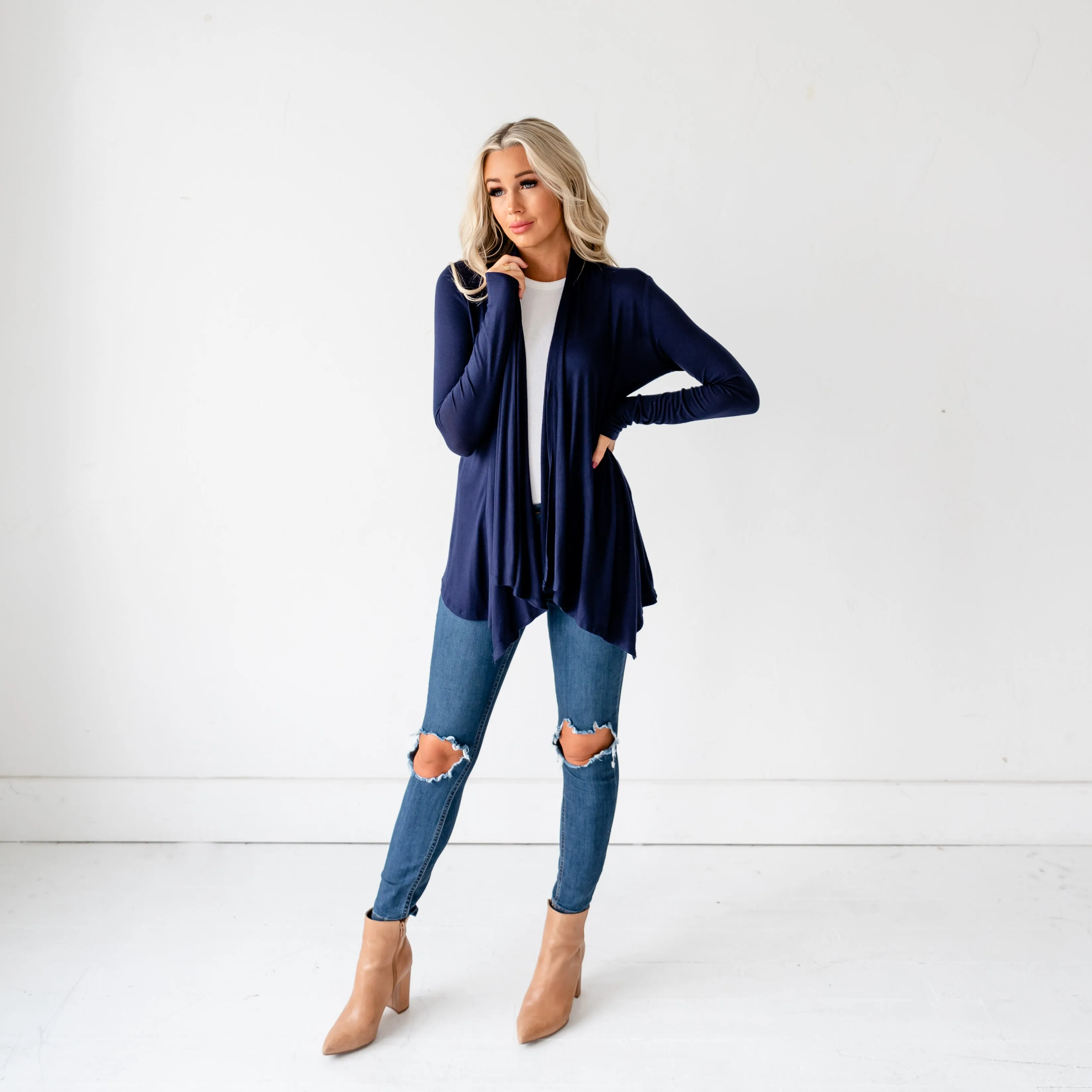 Lia Fall Cardigan - Navy