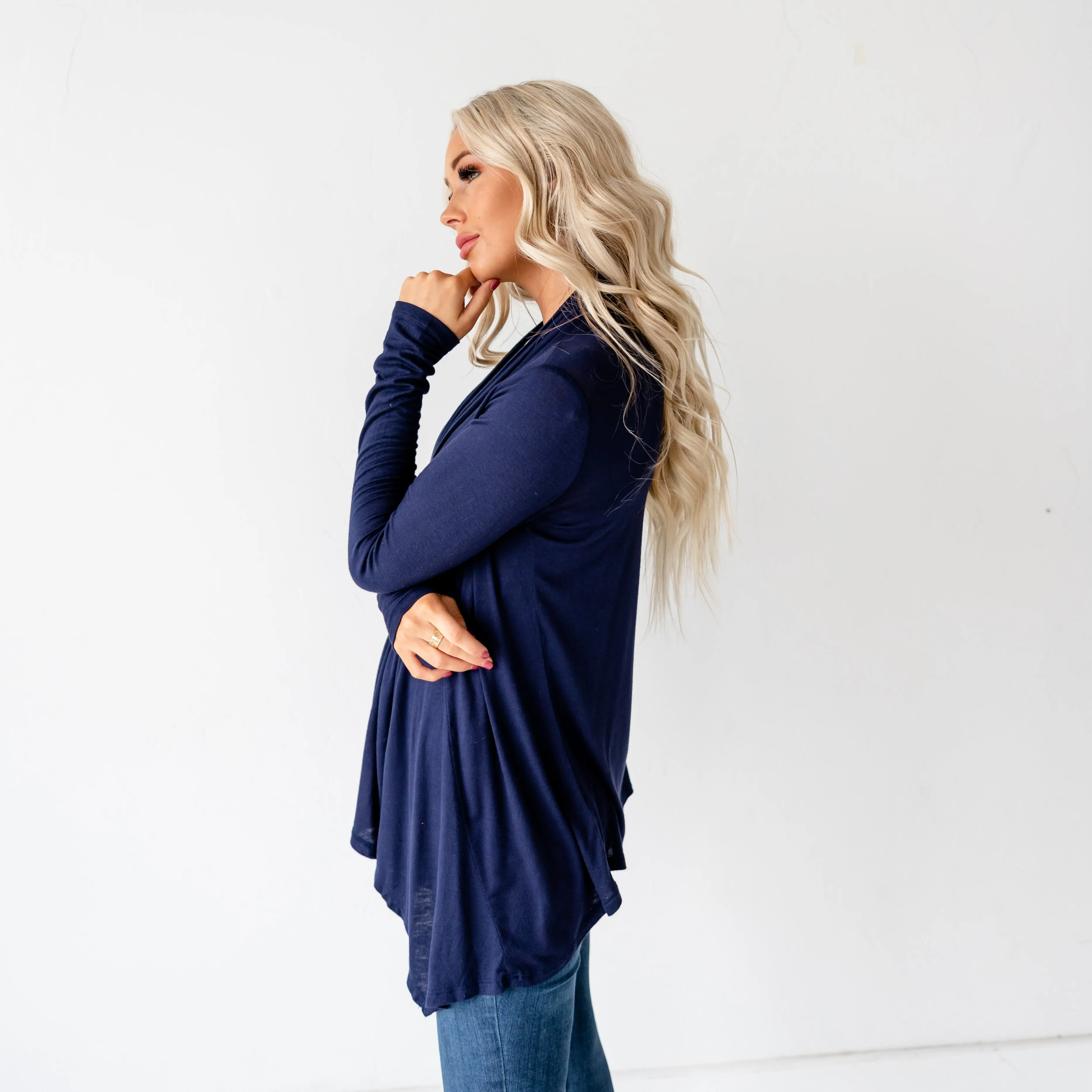 Lia Fall Cardigan - Navy
