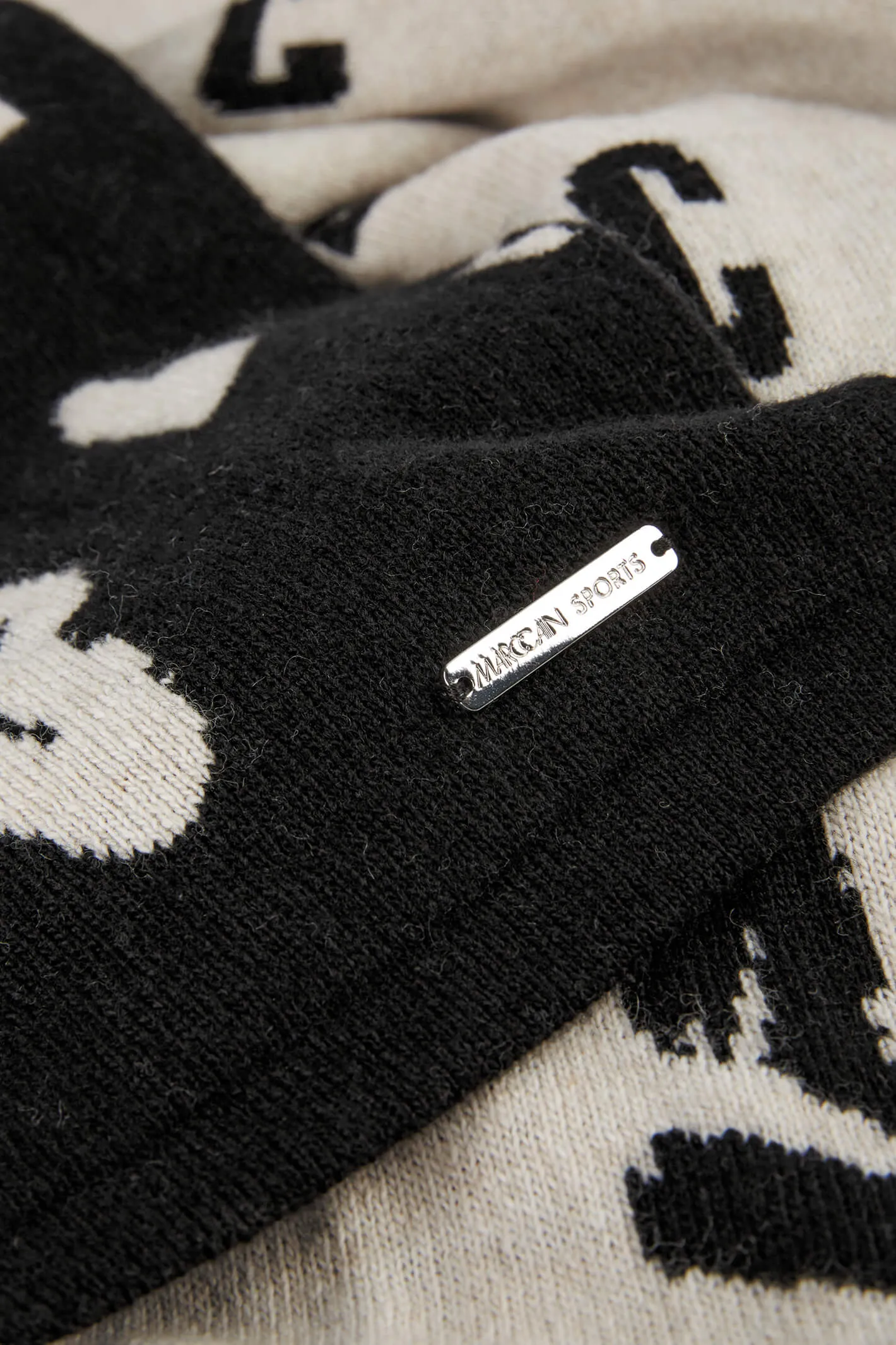 Marc Cain Sports VS B4.19 Z26 900 Black Reversible "Rethink Together” Scarf