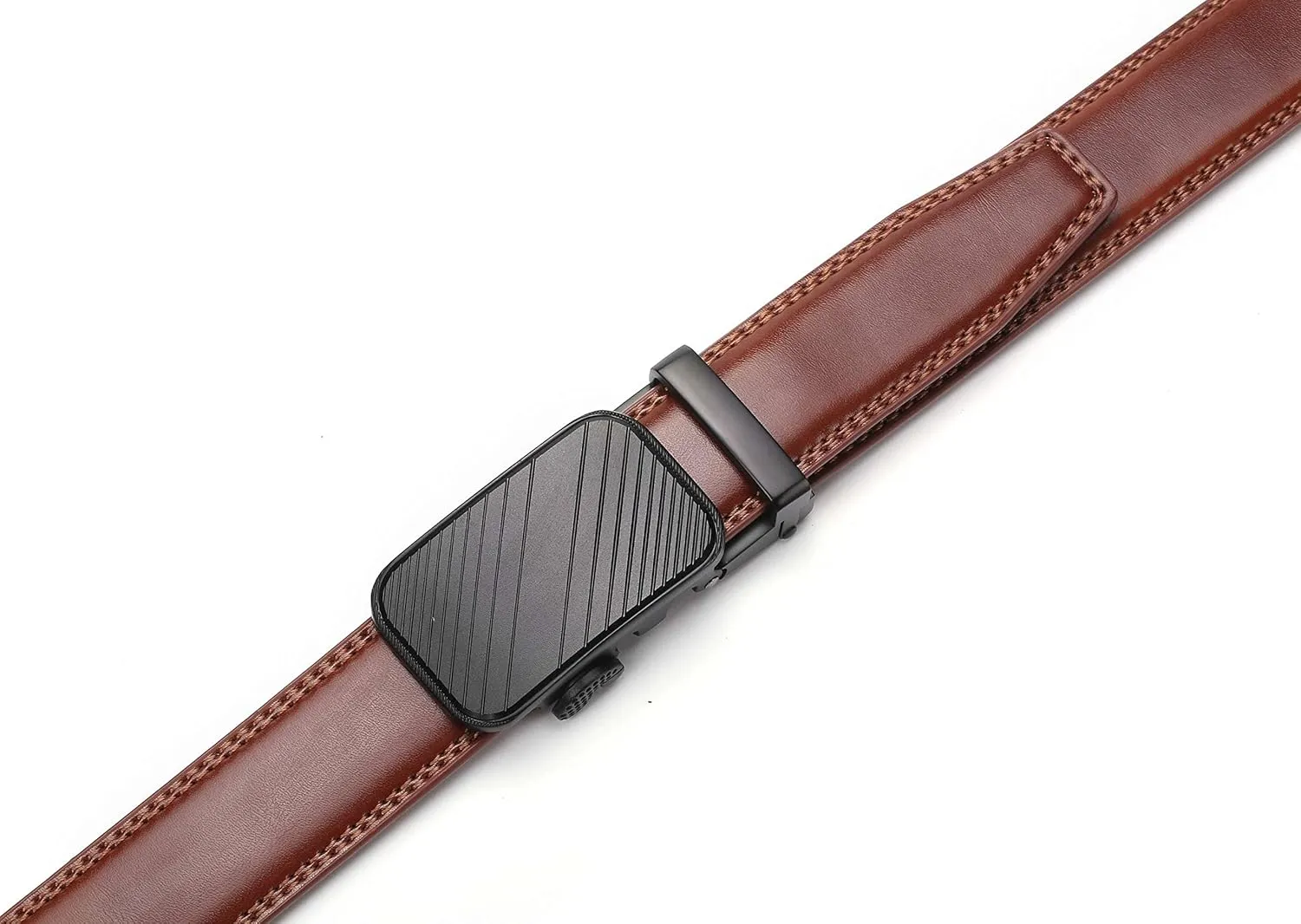 Marino Mens Genuine Leather Ratchet Dress Belt With Automatic Buckle, Enclosed in an Elegant Gift Box