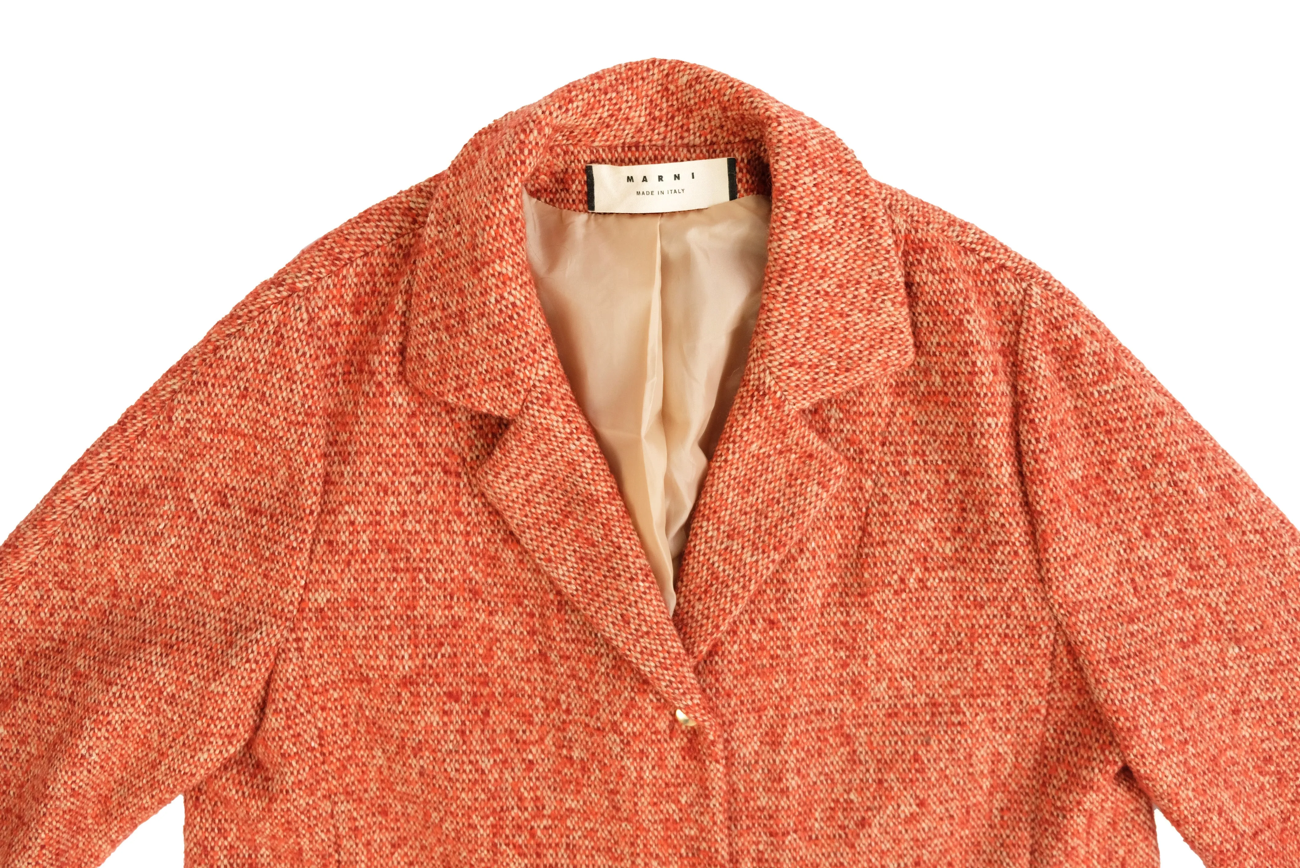 Marni Coat in Orange Tweed, UK12