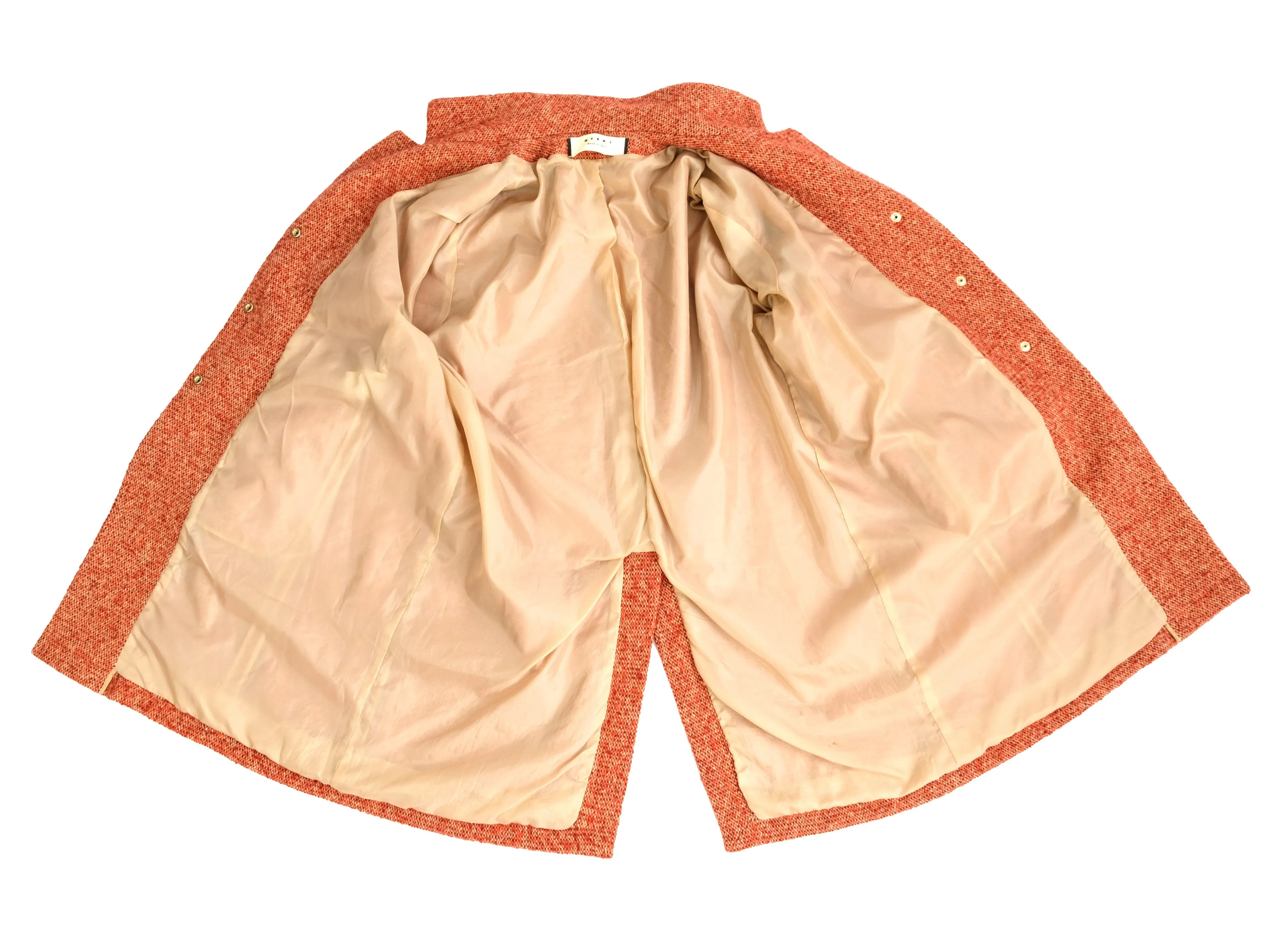 Marni Coat in Orange Tweed, UK12