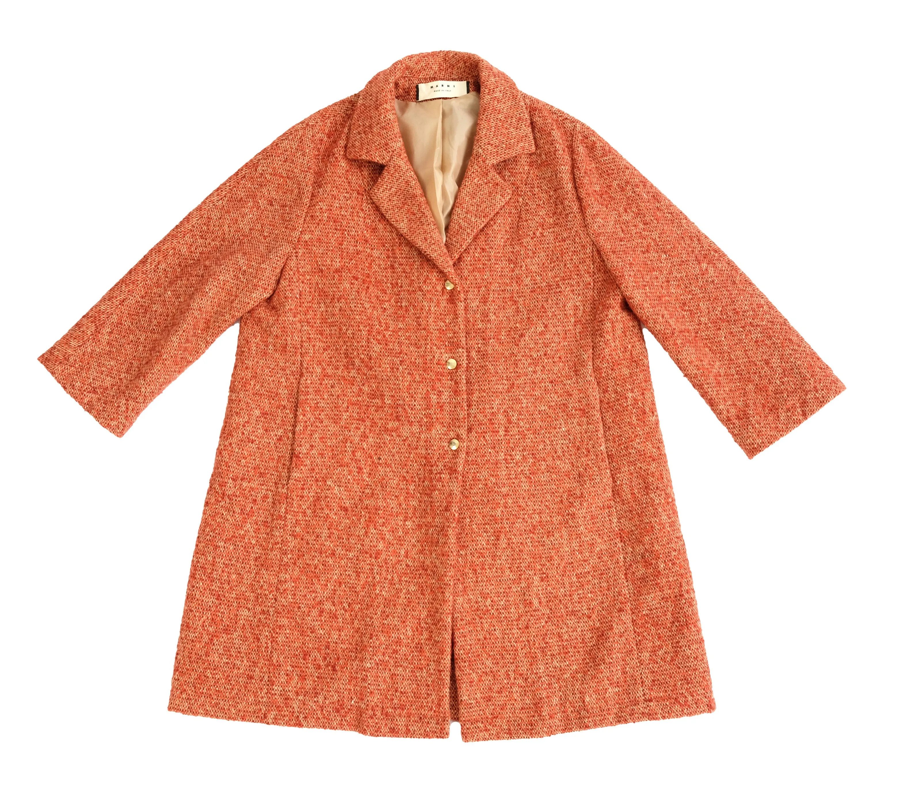 Marni Coat in Orange Tweed, UK12