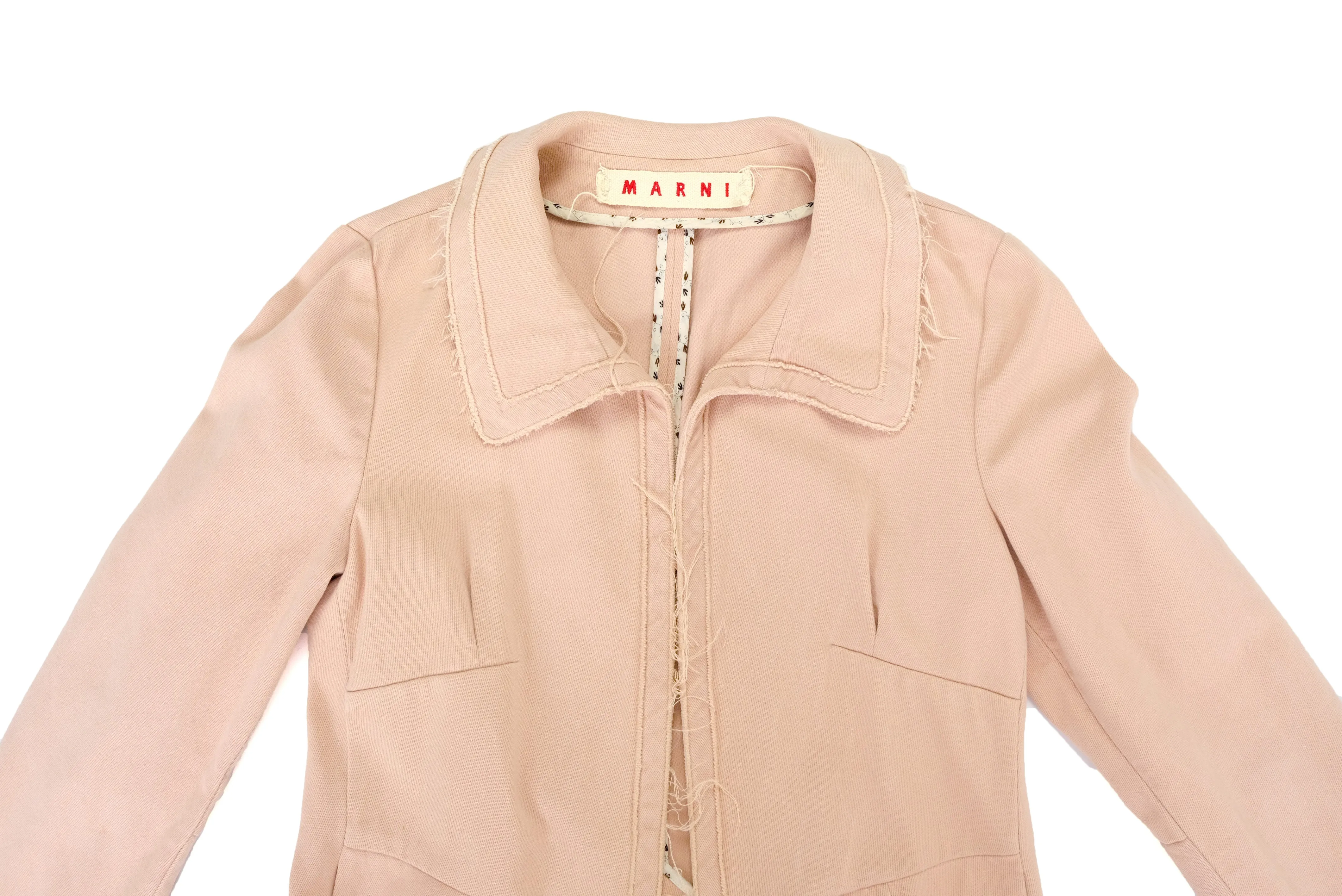 Marni Duster Coat in Pink Cotton, UK10