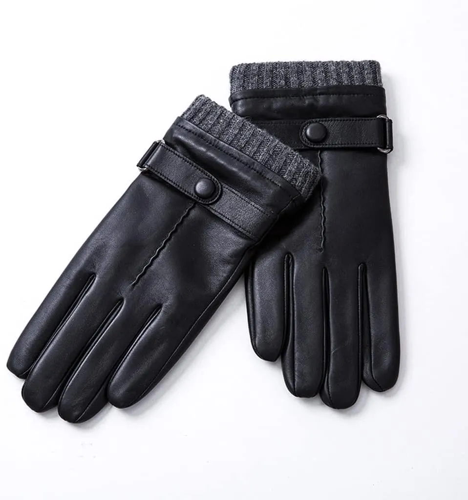 mens leather gloves touch screen autumnwarm driving leather gloves