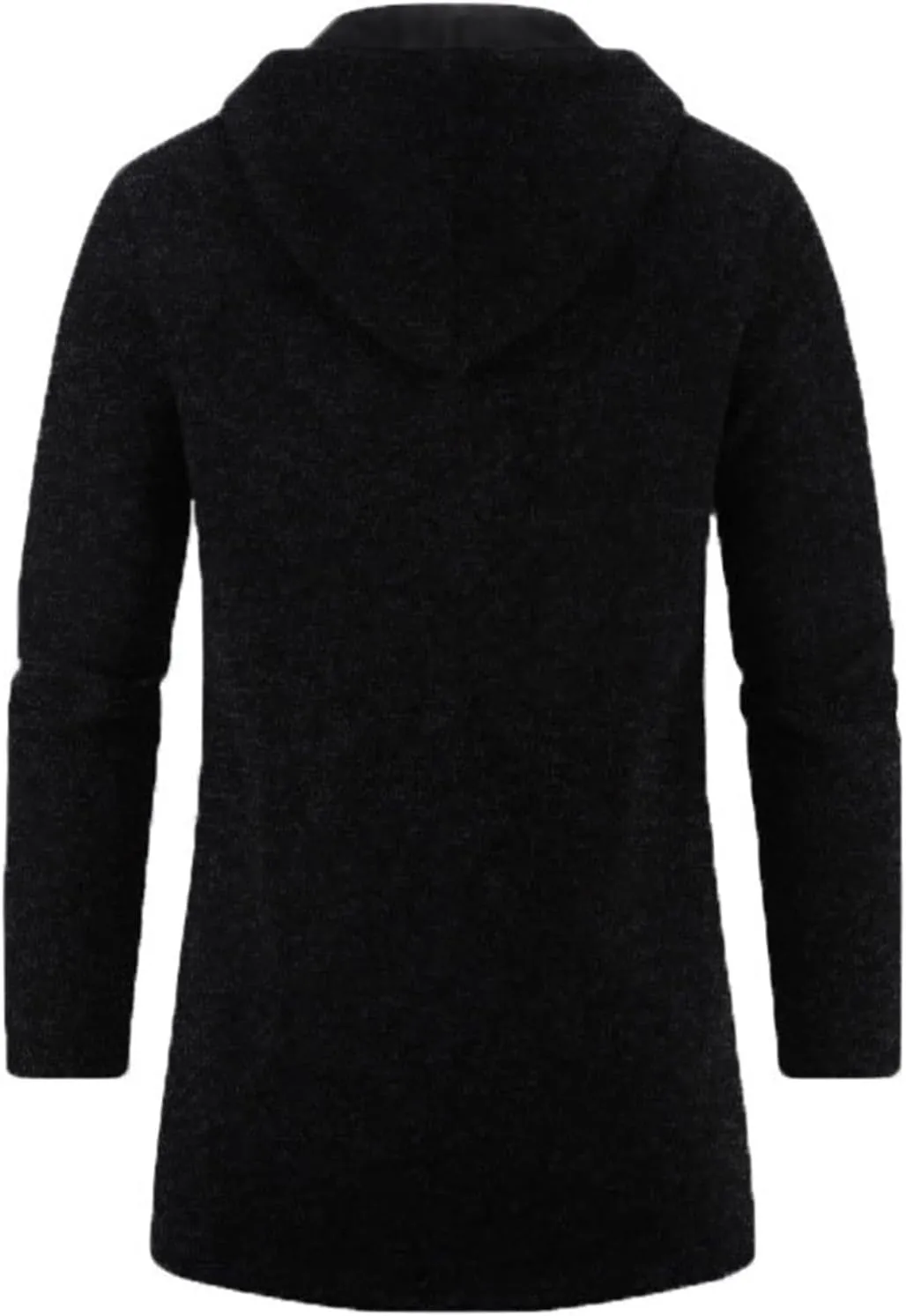 Mens Long Cardigan Jacket Thermal Loose Fit Casual Coat Hooded Drawstring Warm Sweaters Fashion Knitted Jackets