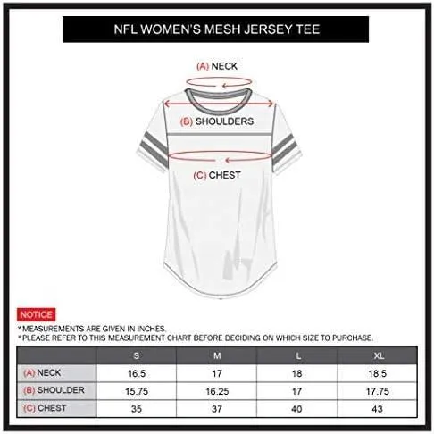 NFL Official Women's Super Soft Mesh Jersey T-Shirt|Detroit Lions
