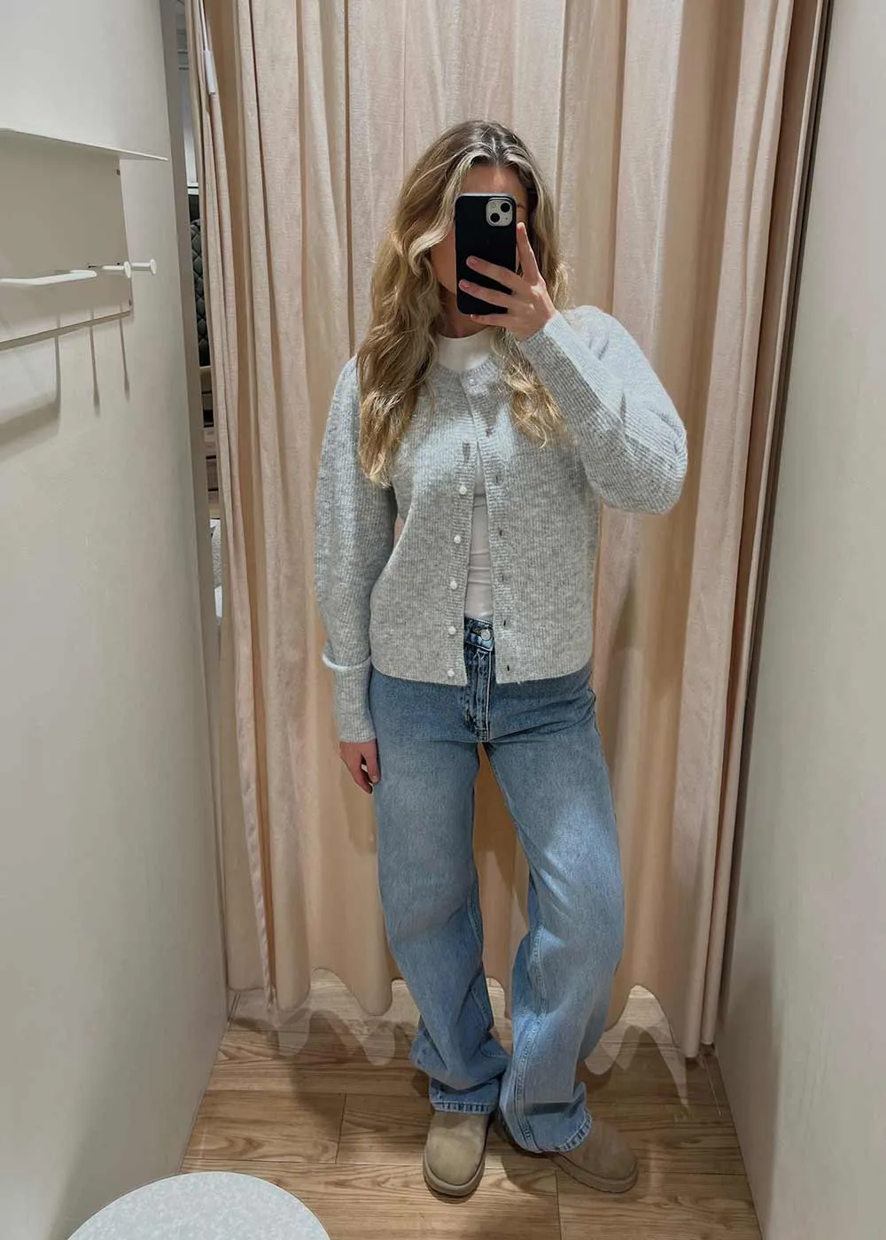 Nuna Knit Cardigan - Light Grey Melange