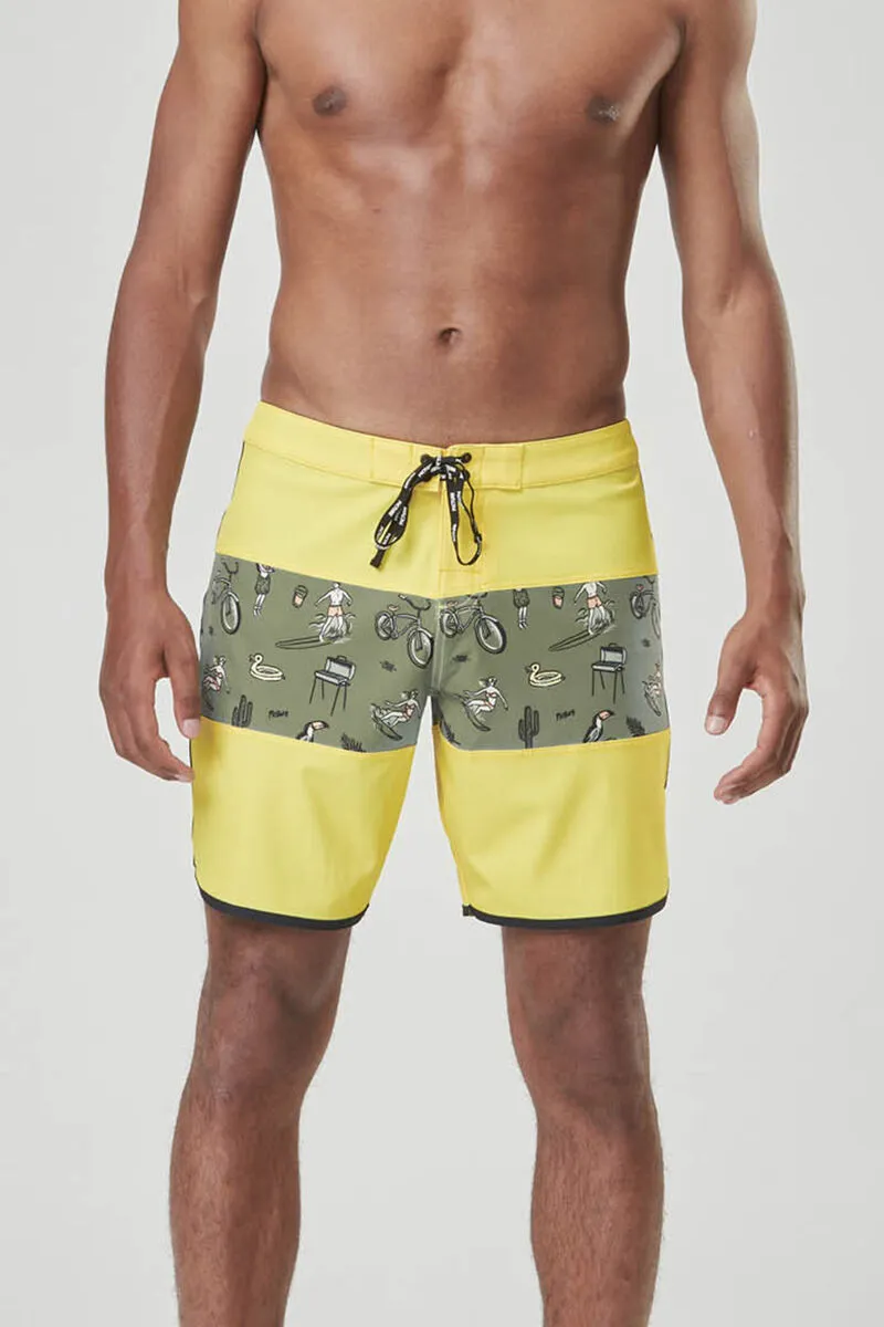 Picture Organic Clothing Men&#x27;s Andy 17 Boardshort Lemon Drop | Buy Picture Organic Clothing Men&#x27;s Andy 17 Boardshort Lemon Drop here | Outnorth