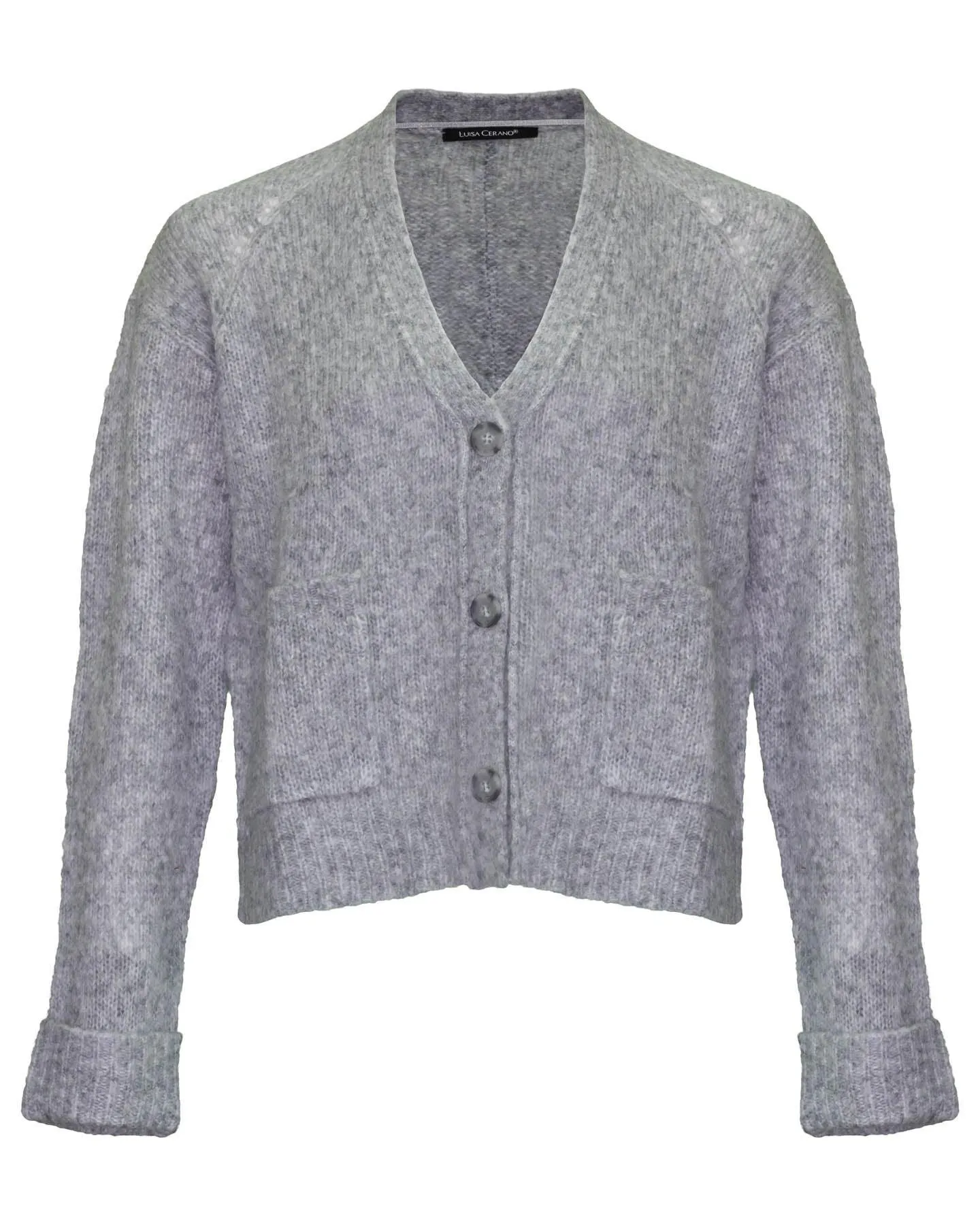 Pointelle Cardigan Light Grey