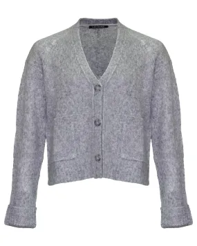Pointelle Cardigan Light Grey