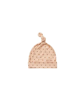 Quincy Mae Bamboo Knotted Baby Hat - Hearts | Petal