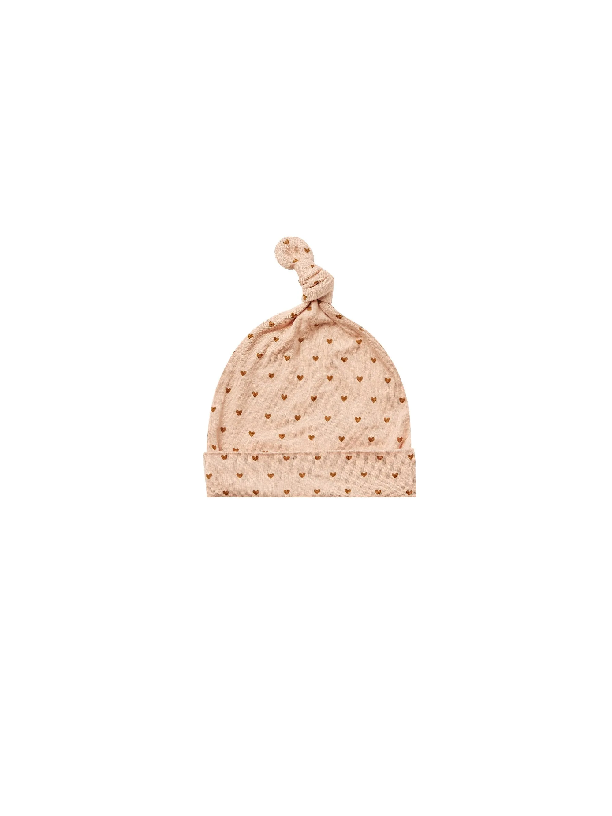 Quincy Mae Bamboo Knotted Baby Hat - Hearts | Petal