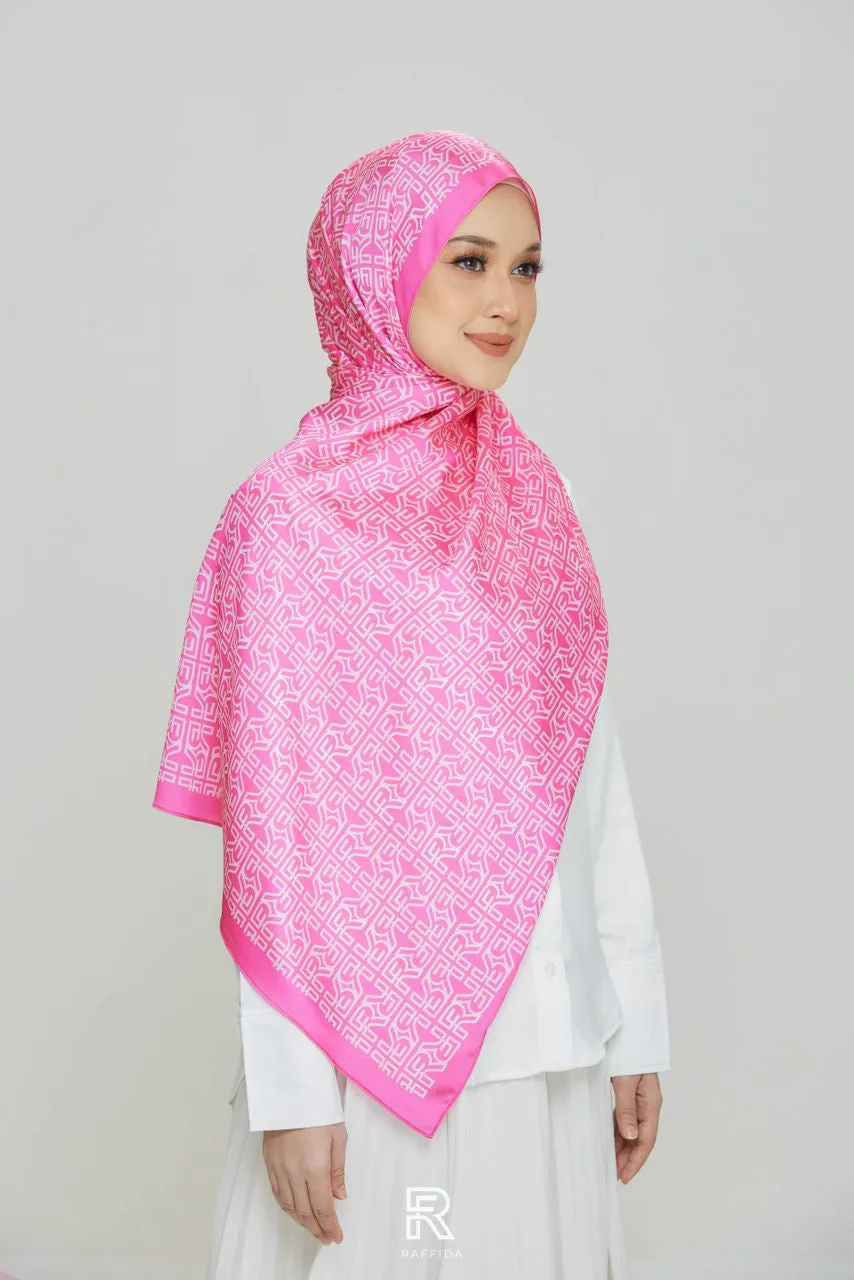Raffida Monogram 2.0 Shawl In Hot Pink