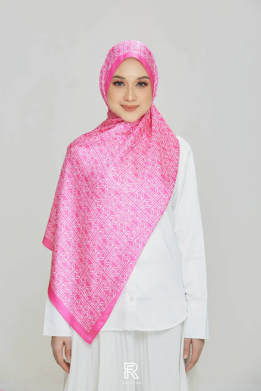 Raffida Monogram 2.0 Shawl In Hot Pink