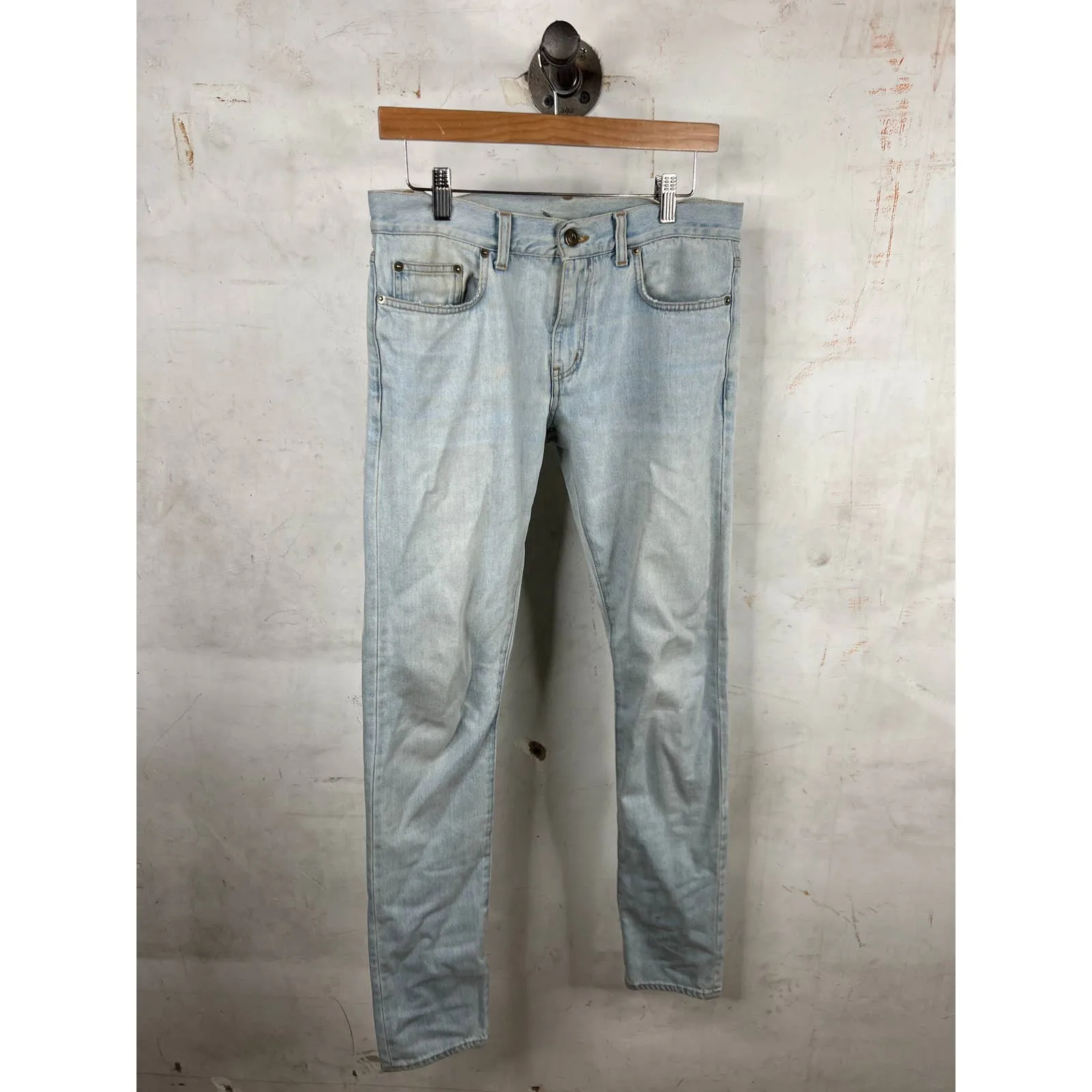 Saint Laurent Paris Light Wash Slim Jeans