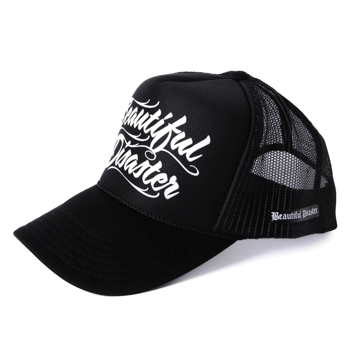 Scripty Trucker Hat - Black