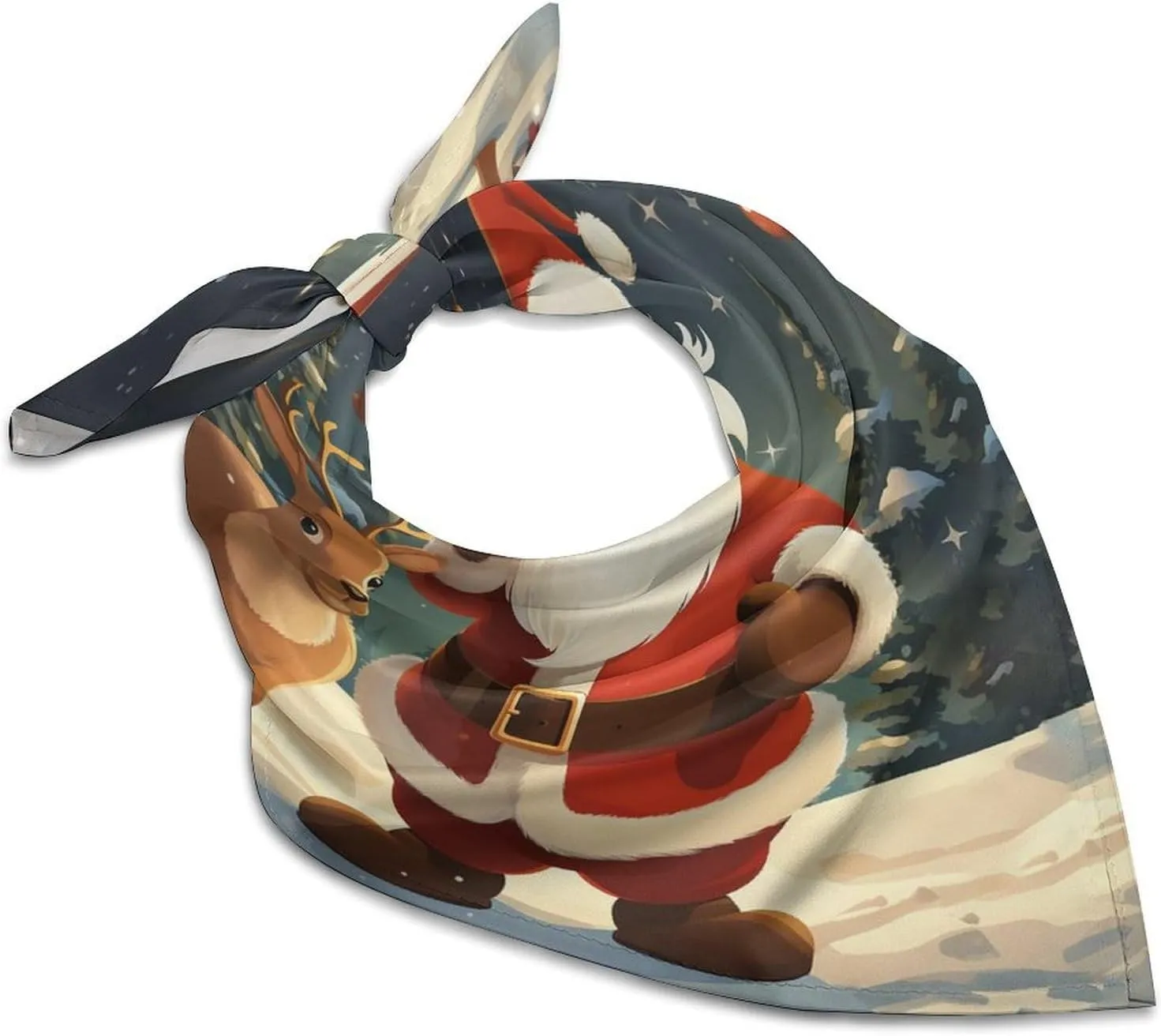 Silk Like Head Scarf for Women Satin Christmas Santa Claus Large Hair Scarves Square Satin Head Scarf Neckerchief for Women Headwear Stylish Headband 18 × 18 Inches
