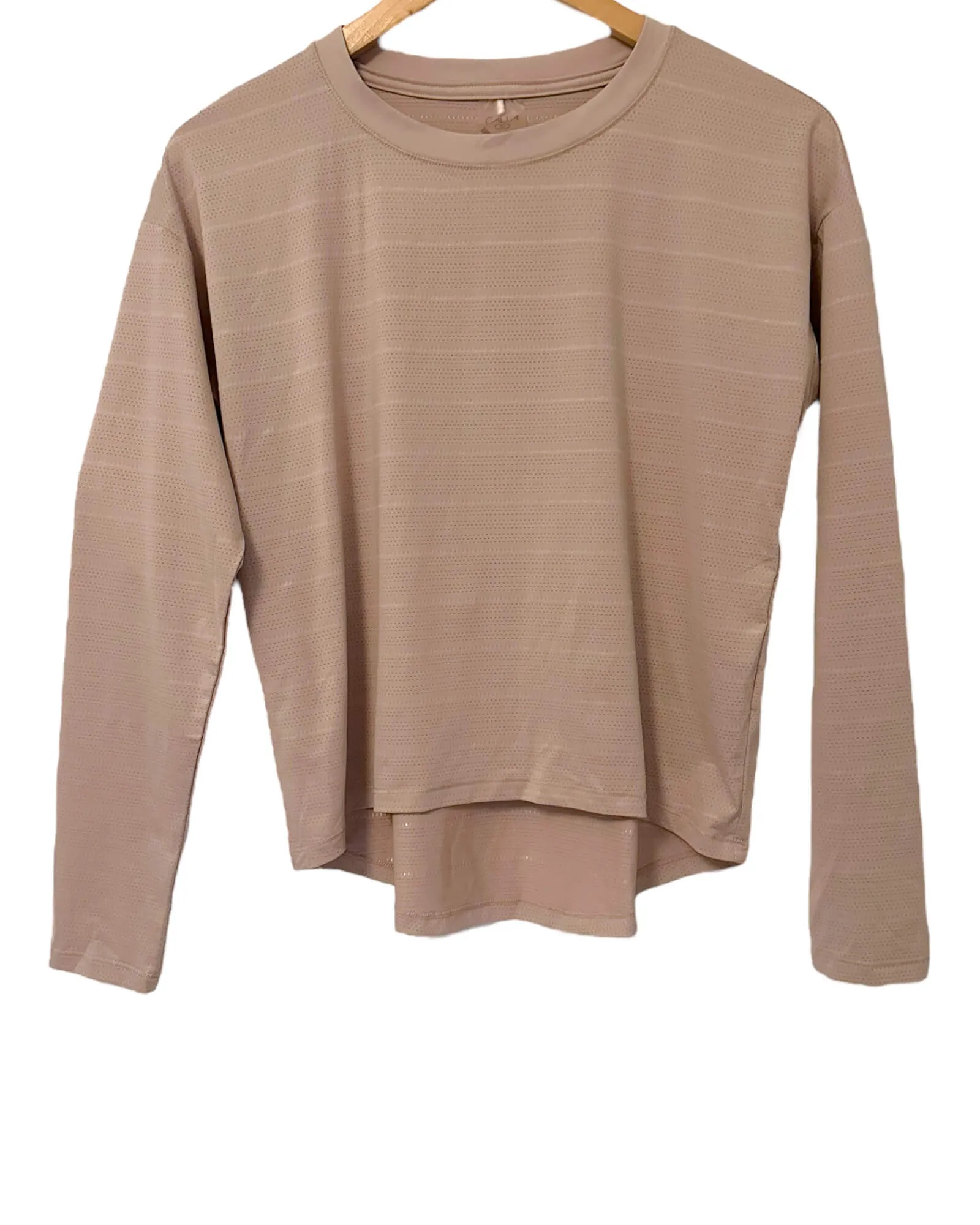 Soft Autumn Sandstone Long Sleeve Fitness Shirt