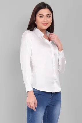 Soft Satin White Shirt