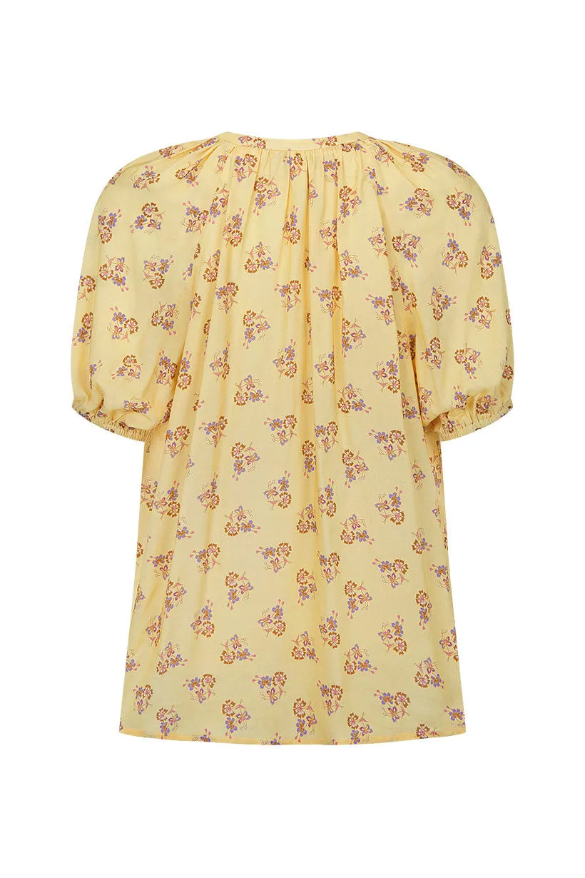 Spell Rebel Spirit Short Sleeve Blouse - Daffodil