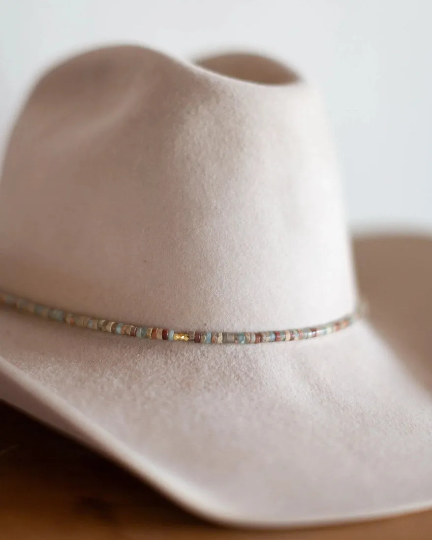 Telluride Beaded Hat Band |  Aqua Terra Jasper