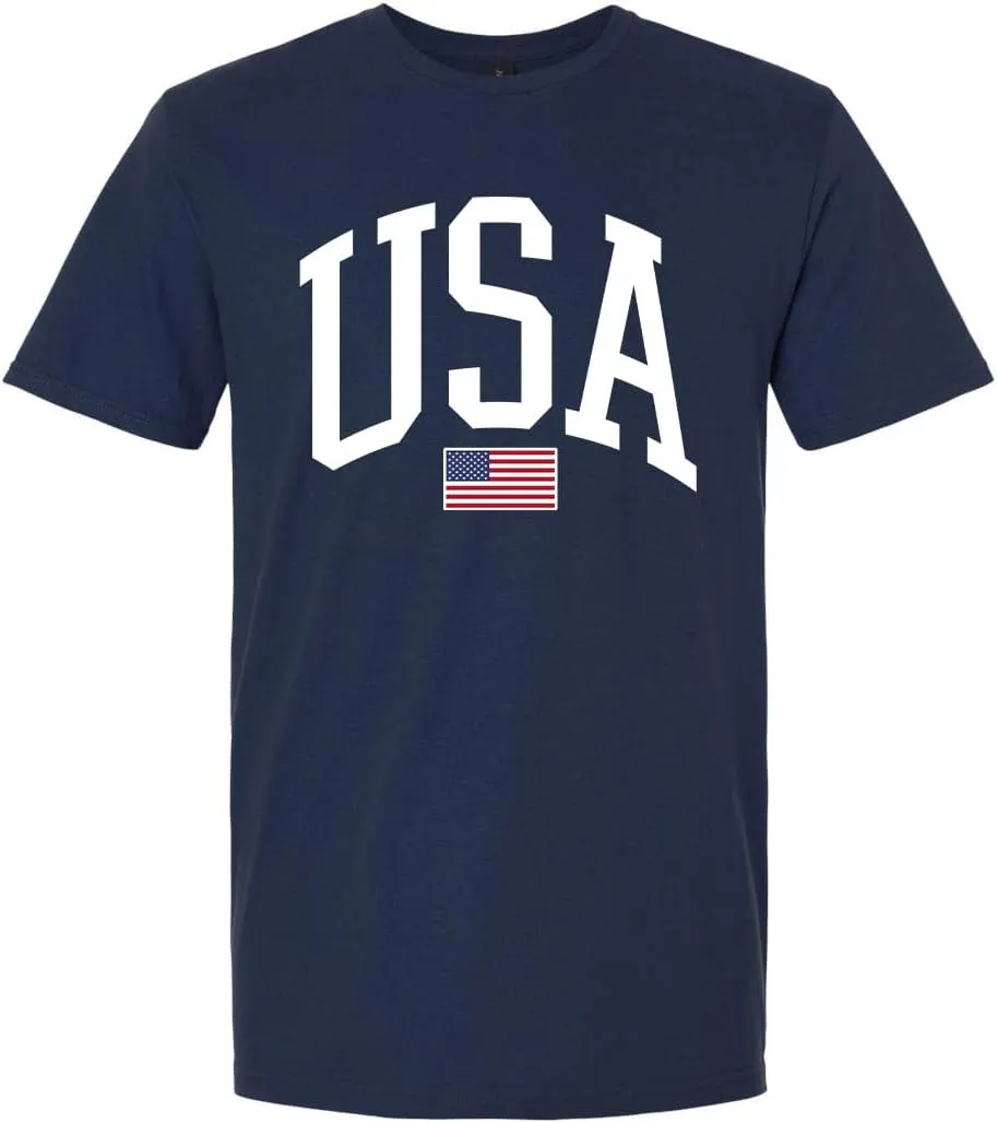 USA Graphic T-Shirt for Men & Women  4th of July Patriotic American Flag Tee  Soft Cotton Casual Shirt