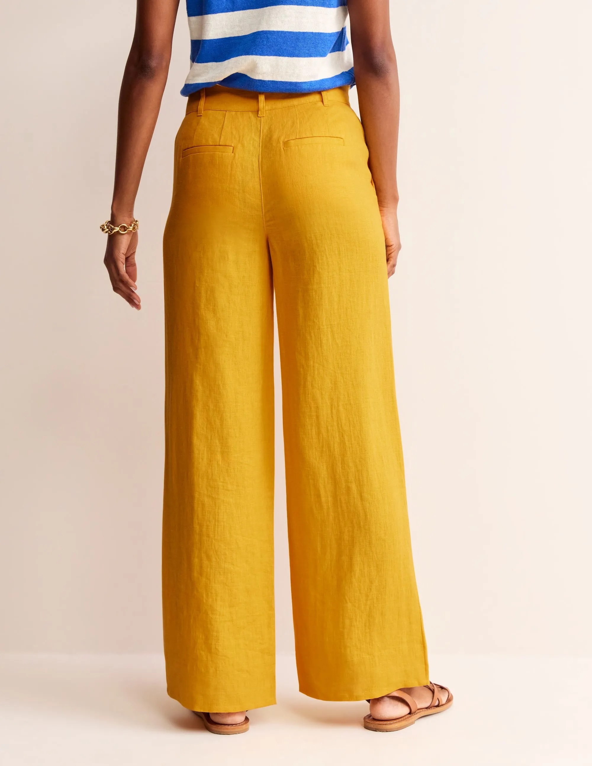 Westbourne Linen Trousers-Artisan Gold