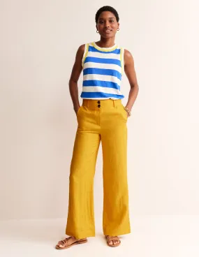 Westbourne Linen Trousers-Artisan Gold