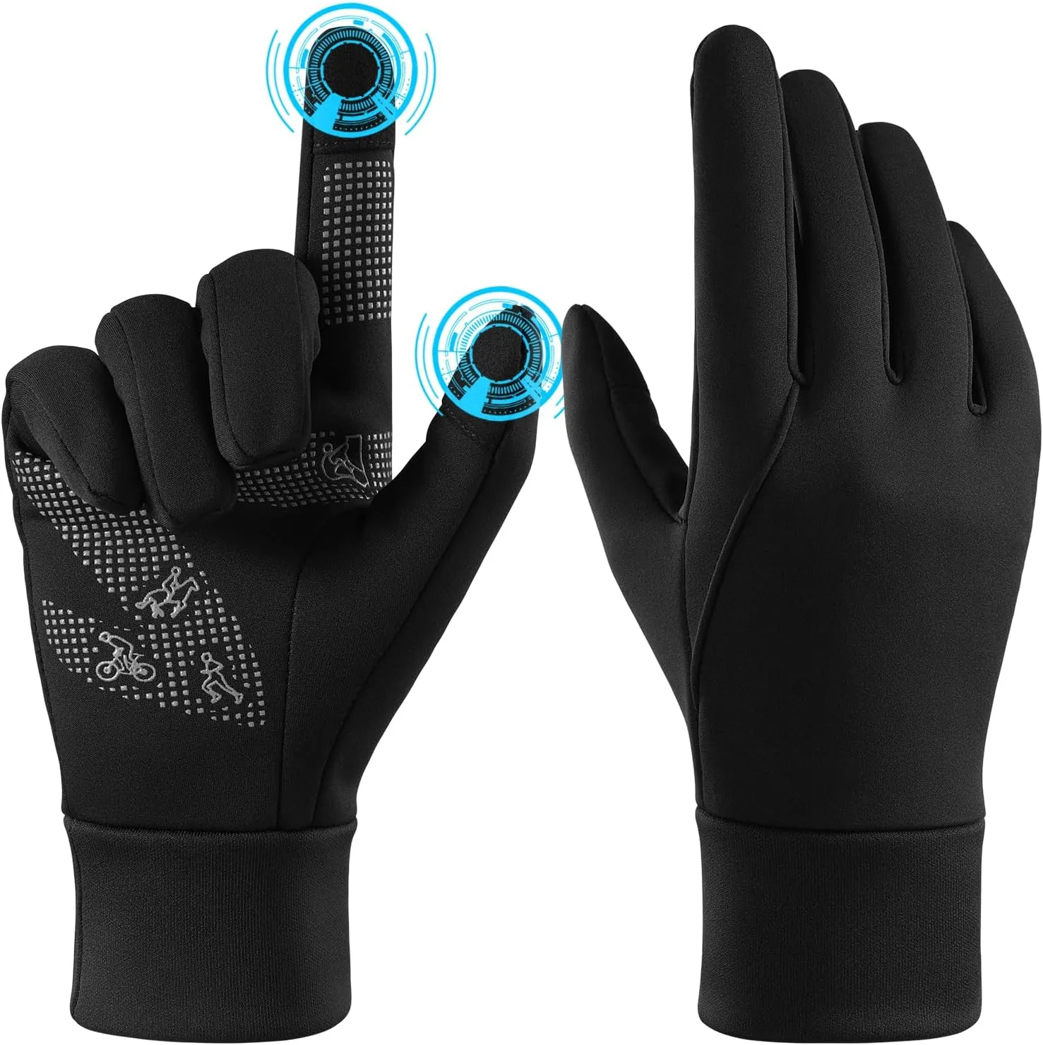 Winter Gloves Men Women: Warm Touch Screen Thermal Sports Gloves for Running Cycling
