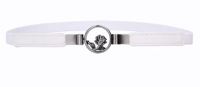 Women Elastic belt HOT black Waistband wide Elegant gold buckle Cummerbunds for women