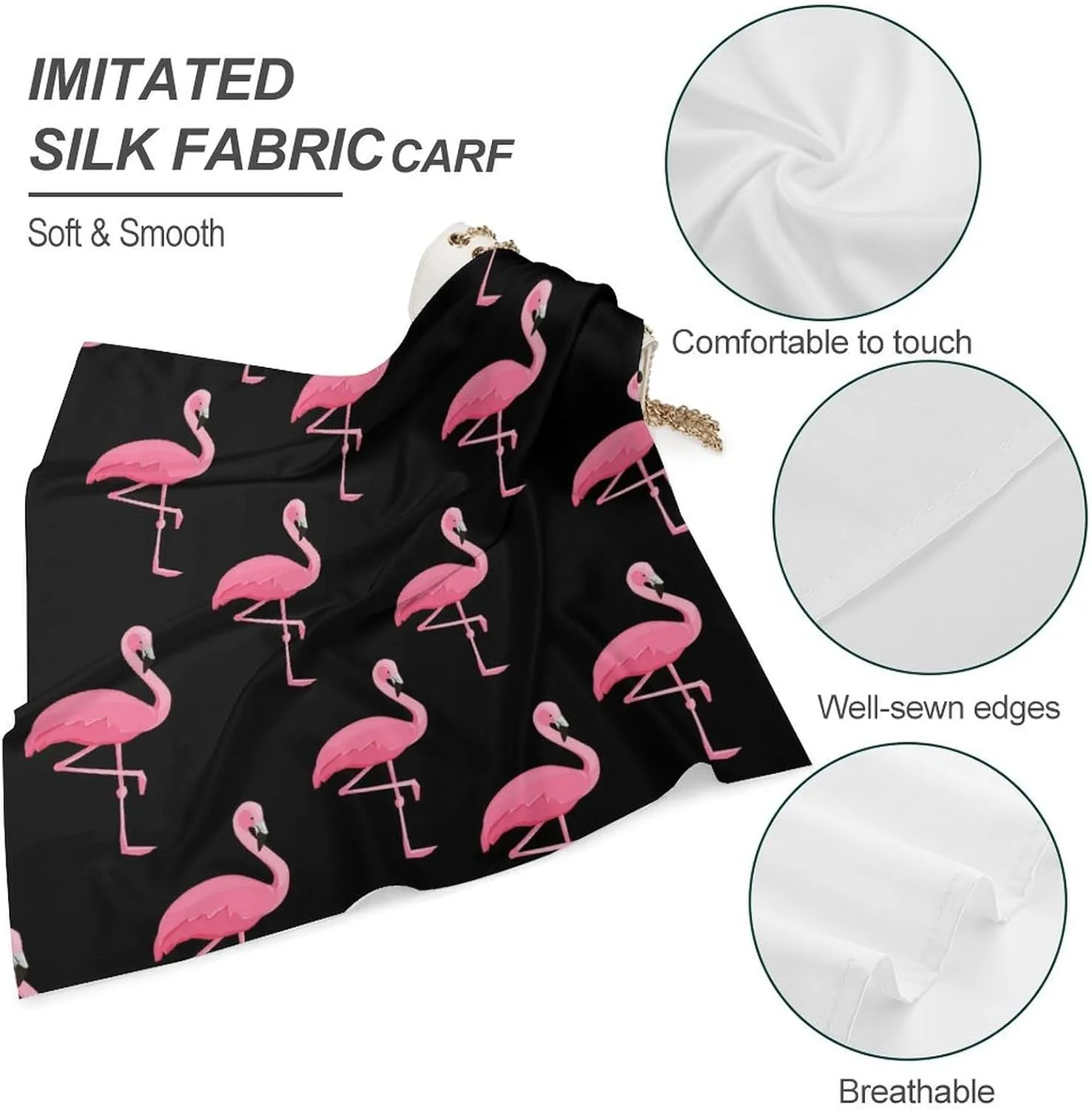 Women Silk Like Hair Scarf Head Sleeping Wrap Satin Headscarf