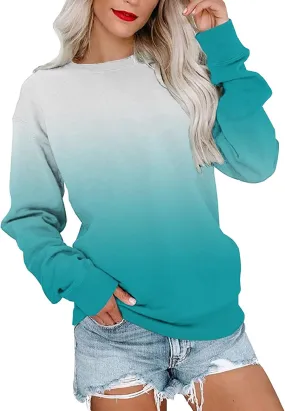 Women's Casual Sweatshirts Oversized Lightweight Dressy Tops Long Sleeve Crewneck 2023 Fall Fashion Tunic Pullover