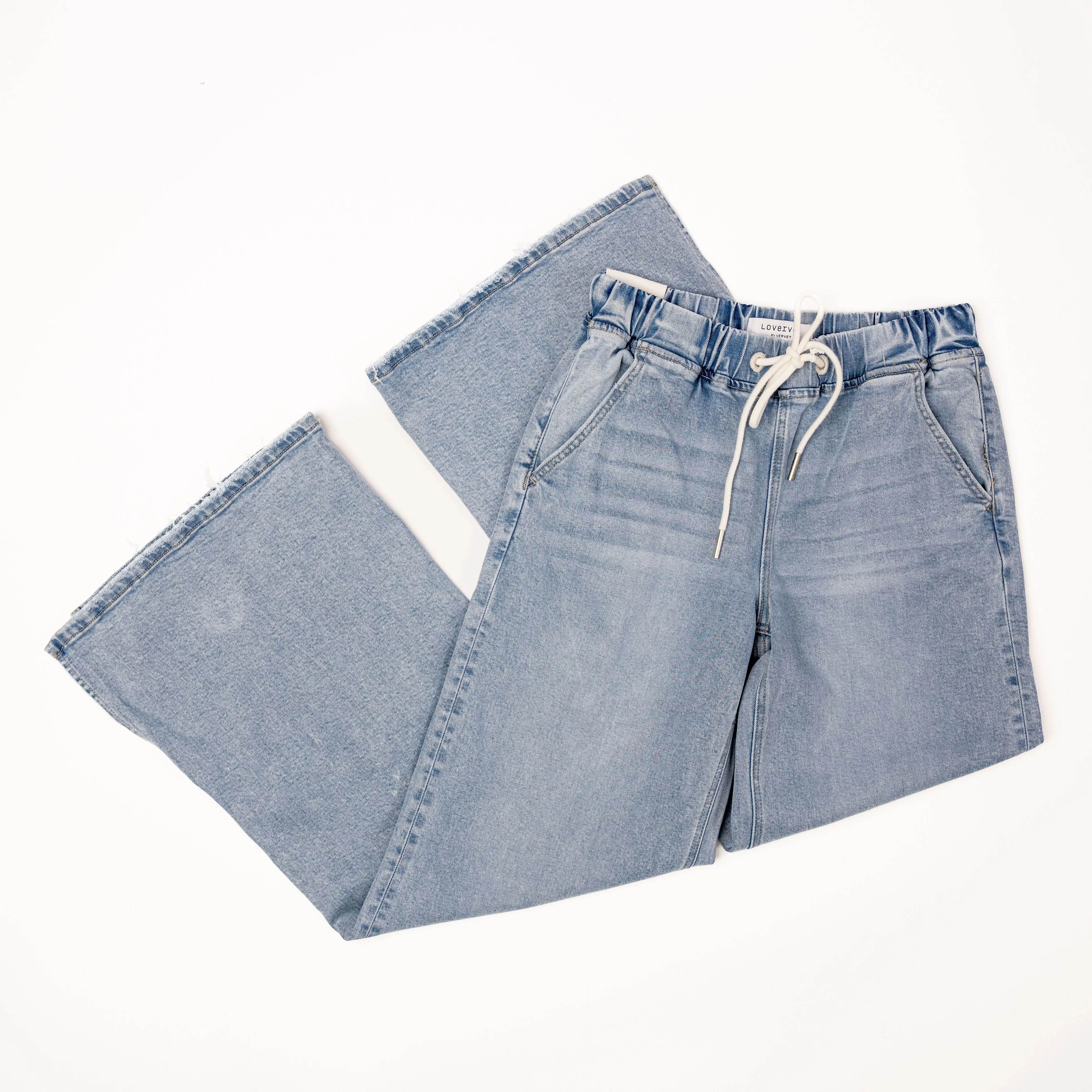 Women's Lovervet High Rise Slit Wide Leg Jeans LV1711