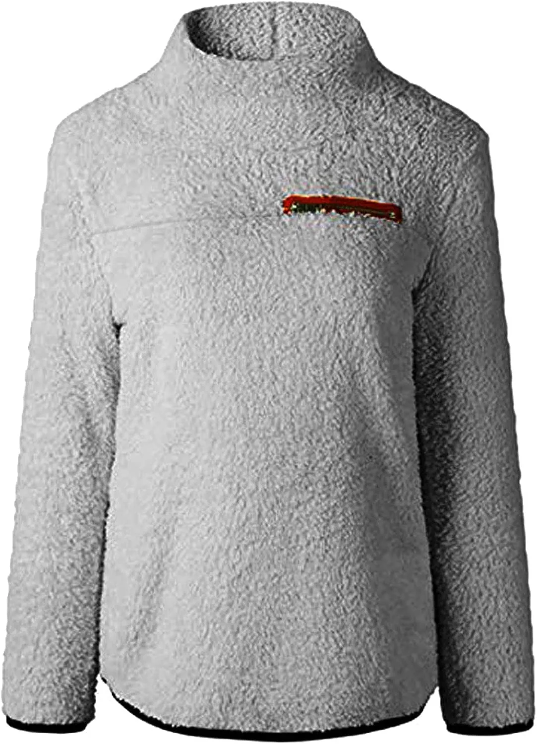 Women's Oversized Sherpa Fuzzy Fleece Sweatshirts Long Sleeves Turtleneck Casual Pullover Sweater Winter Fluffy Warm Outwear