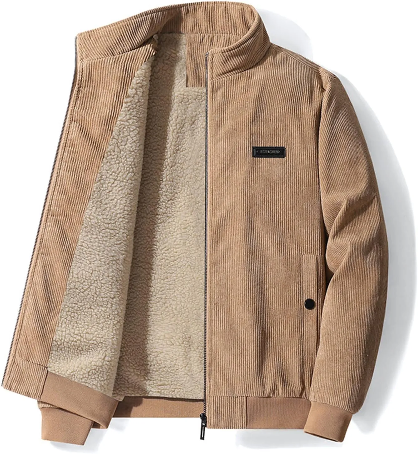 Ymosrh Light Jacket Mens Thickened Jacket Large Size Solid Color Lapel Loose Lambswood Jacket Jackets for Men Hoodie